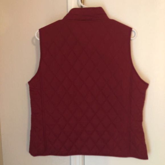 University Of Oklahoma Crable For Her Womens Vest Red Quilted Zip Mock Neck L - Picture 3 of 7